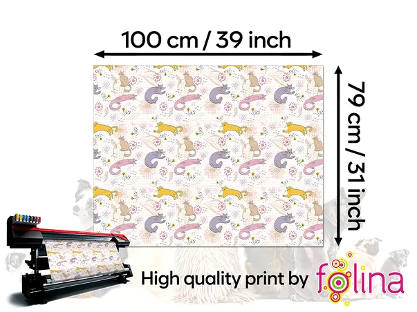 covor din vinil model cu pisici multicolor v1