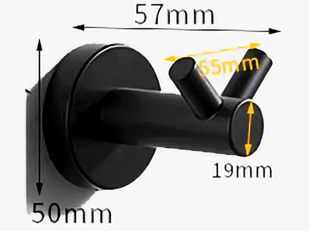 cuier din inox negru dublu model 75154 2 2