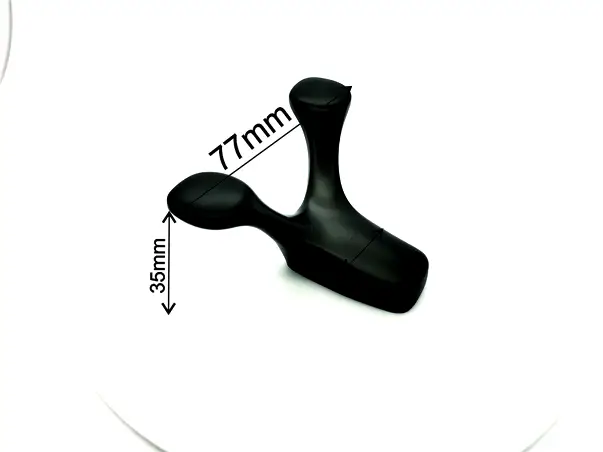 cuier din inox negru suport de perete dublu pentru halate sau prosoape model3