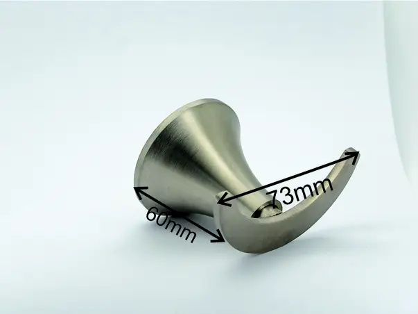 cuier din inox periat suport de perete dublu pentru halate sau prosoape model 2454 3