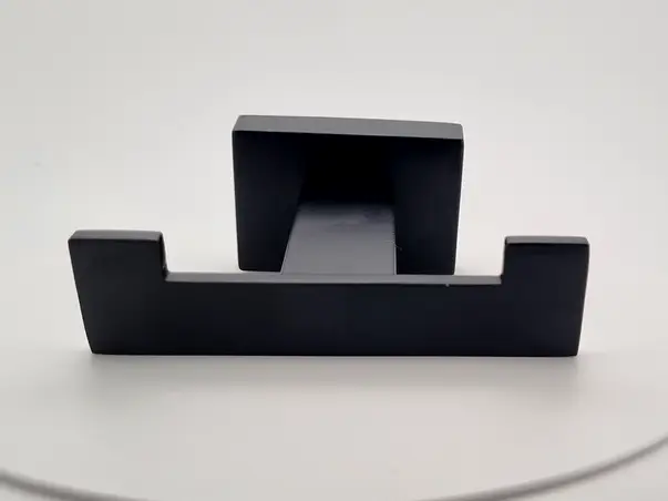 cuier dublu negru suport halat baie 2