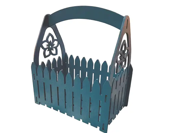 cutie lemn decorativa gravata albastru