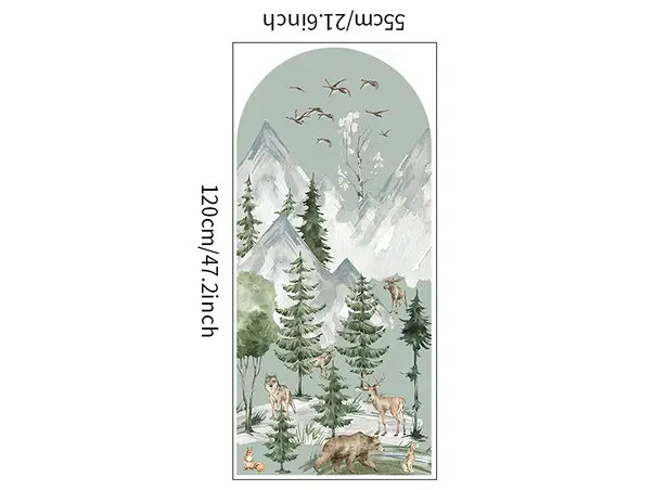 decor perete camera copii panou cu peisaj din natura