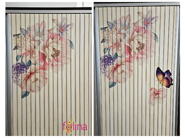 decor usa dulap cu stickere si autocolant folina