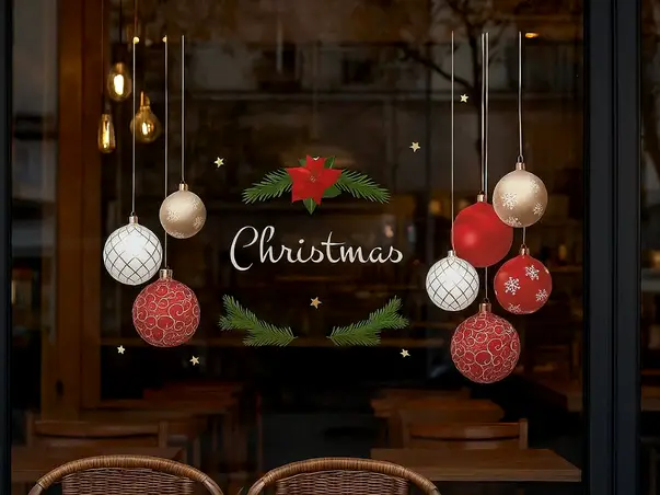 decor vitrina craciun