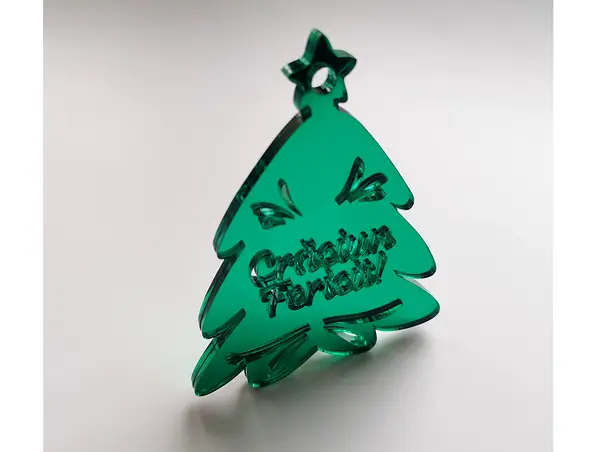 decoratiune craciun fericit bradut verde