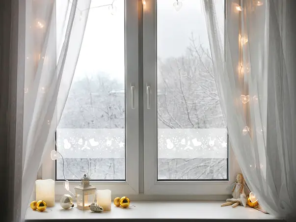 decoratiune geam pentru craciun