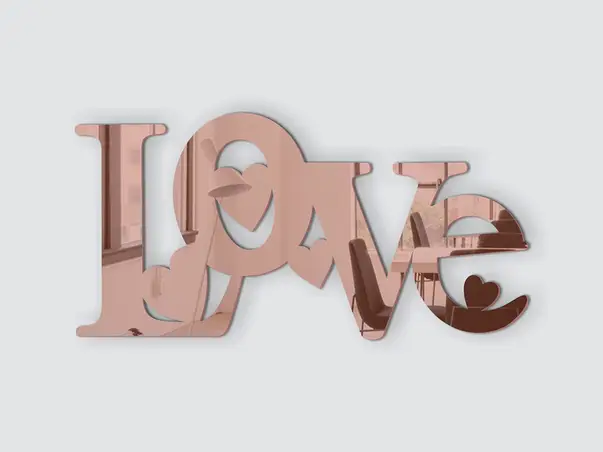 decoratiune love din oglinda bronze