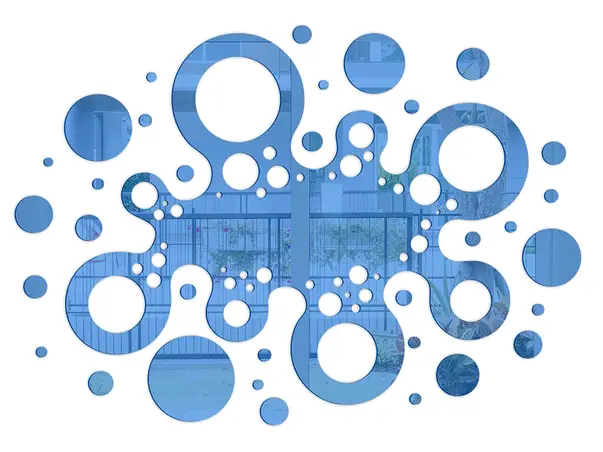 decoratiune oglinda albastra dante