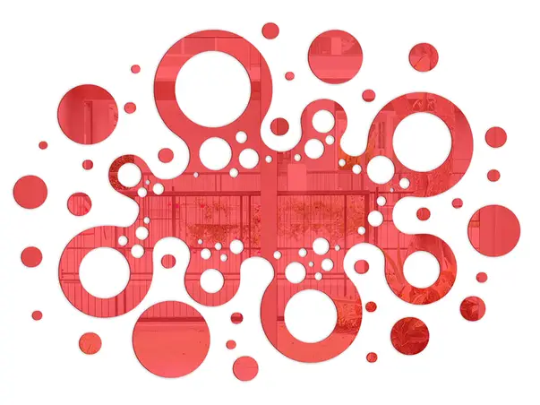 decoratiune oglinda rosie dante