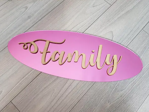 decoratiune oglinda roz family