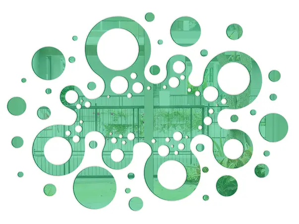 decoratiune oglinda verde dante