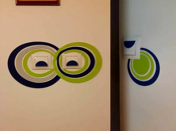 decoratiune perete cercuri