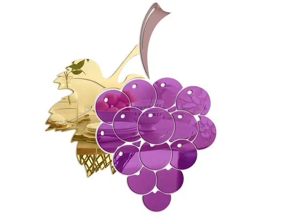 decoratiune perete din oglinda acrilica strugure