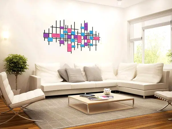 decoratiune perete moderna evora mov