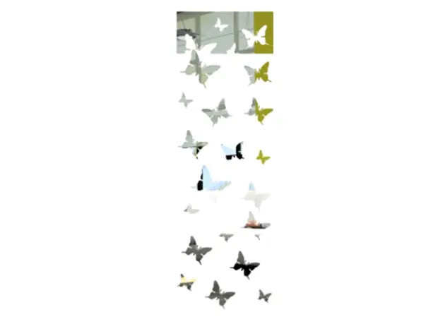 decoratiune perete perdea fluturi