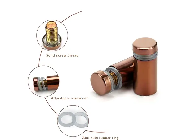 distantier semnalistica 12mm 20mm culoarea cuprului 1 3
