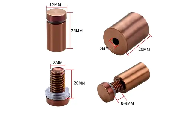 distantier semnalistica 12mm 20mm culoarea cuprului 1 6165