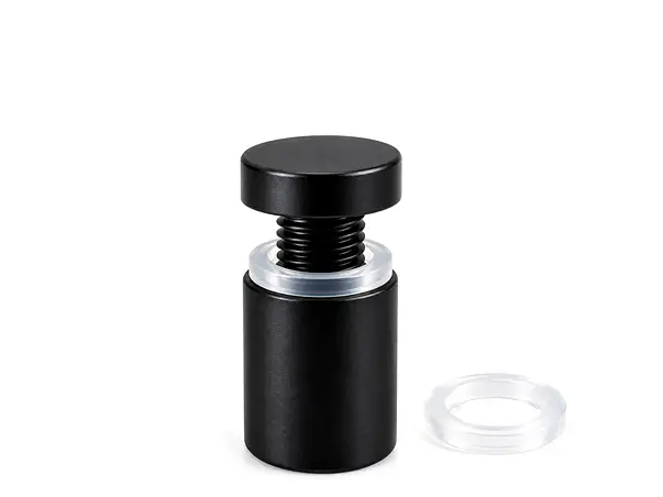 distantier semnalistica inox negru mat 12x20 mm folina