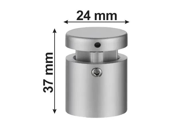 distantiere semnalistica 24x37mm argintiu mat 2 4697 6242