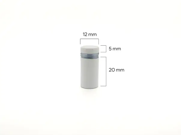 distantiere semnalistica din inox alb albe 12x20mm folina s01