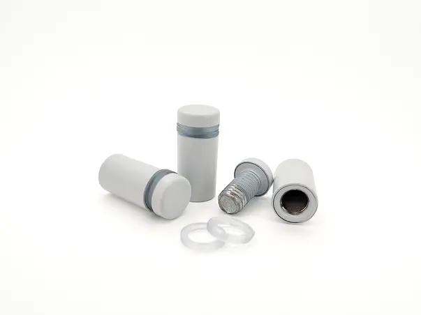 distantiere semnalistica din inox alb albe 12x20mm folina s02