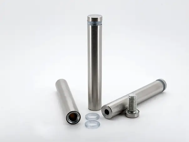 distantiere semnalistica din inox argintiu 12x75mm folina s02