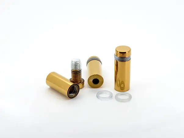 distantiere semnalistica din inox auriu 12x25mm folina s02