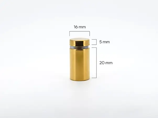 distantiere semnalistica din inox auriu 16x20mm folina s01