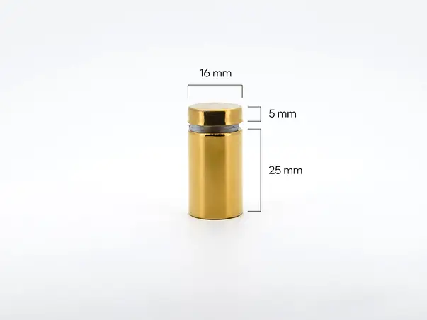 distantiere semnalistica din inox auriu 16x25mm folina s01