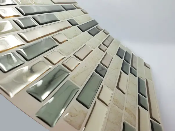 faianta 3d sticker cu efect metalic