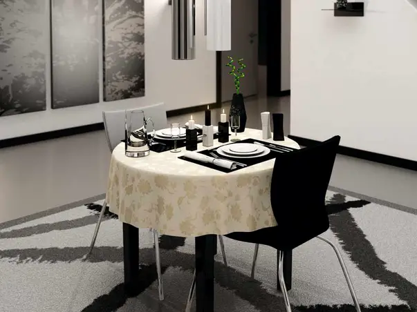 fata de masa impermeabila fleur champagne