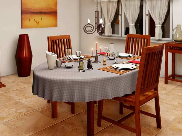 fata de masa impermeabila rotunda delano Violet pastel 155