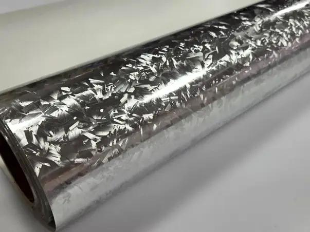 folie auto carbon forjat argintiu lucios