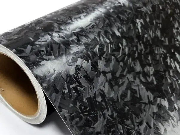 folie auto carbon forjat negru