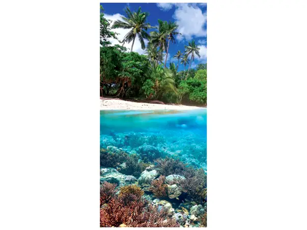 folie autoadeziva cabina dus model plaja exotica