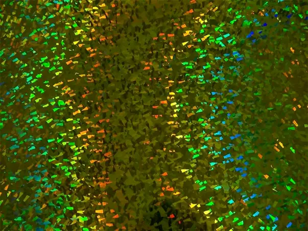 folie autoadeziva holograma galben metalic 100 cm latime
