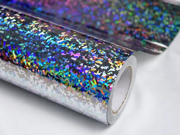 folie autocolanta holograma argintie kointec
