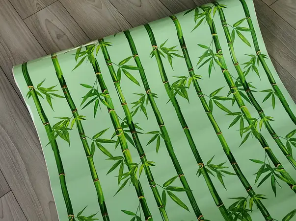 folie autocolanta model bambus verde