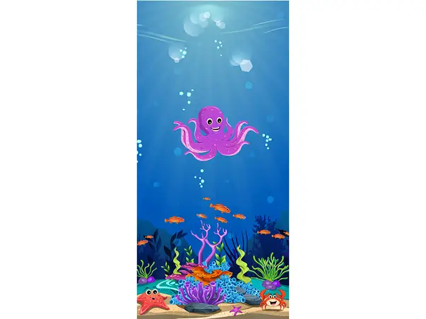 folie cabina dus peisaj marin colorat