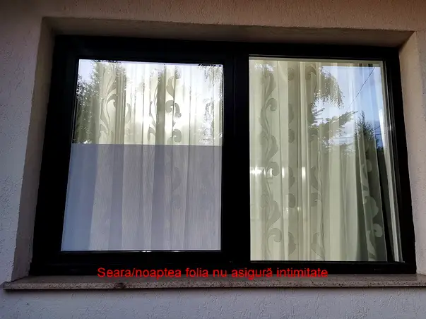 folie cu perforatii one way vision noaptea Folina