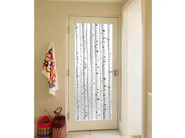 folie de geam autoadeziva sablare model mesteacan padure de mesteceni s02