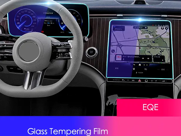 folie de sticla pentru afisaj ceasuri si consola centrala mercedes eqe