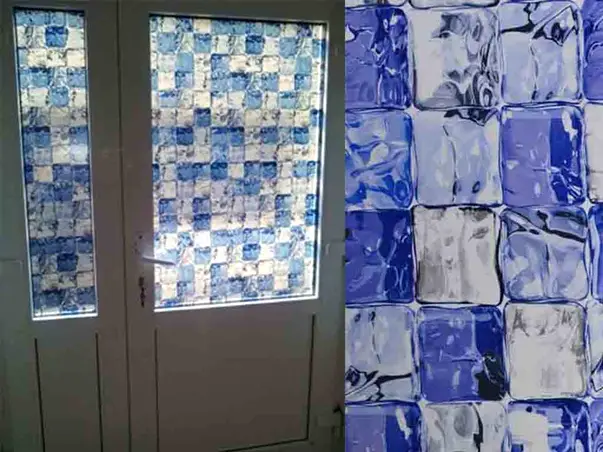 folie decorativa albastra ice