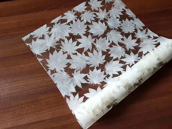 folie decorativa frunze albe deco20