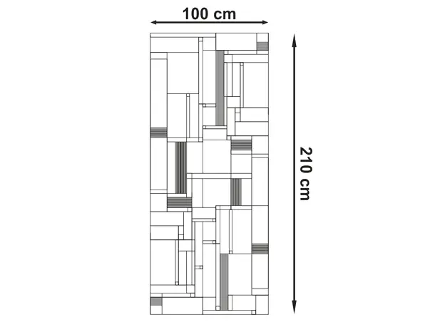 folie decorativa geam mondrian monocrom dimensiuni