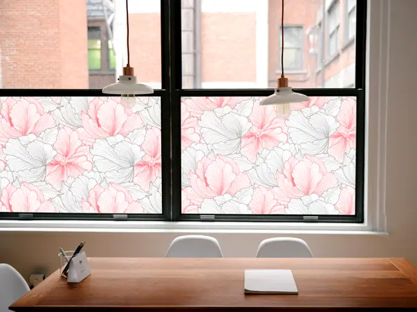 folie geam autoadeziva crina flori model floral fgf75 s2