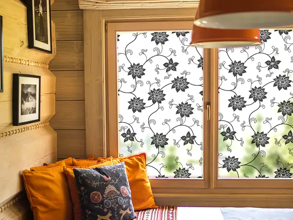 folie geam autoadeziva dora flori negre 9515 s2