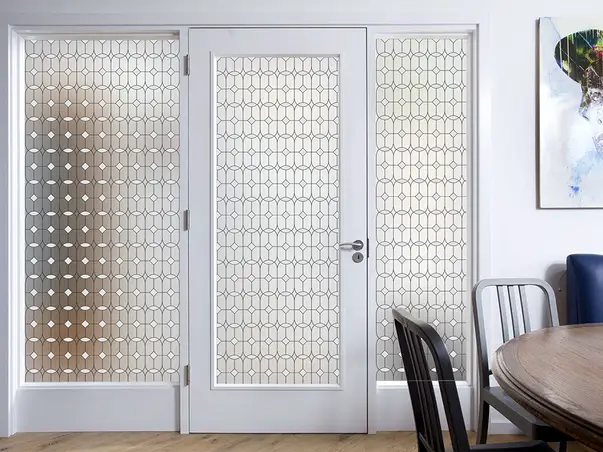 folie geam autoadeziva folina sablare cu model eclectic s02