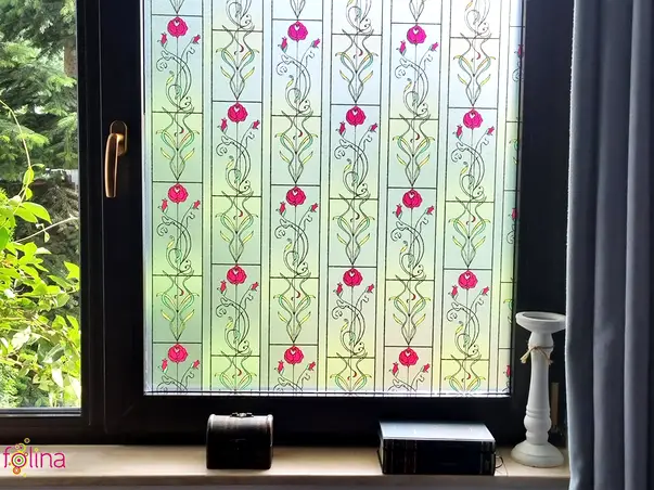 folie geam autoadeziva folina sablare vitraliu clasic